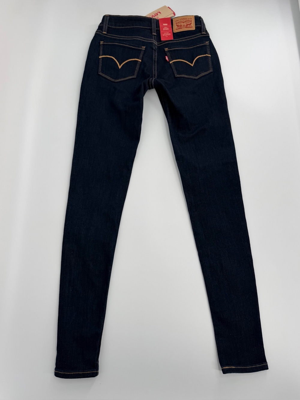 Levi’s 535 Super Skinny Jeans Womens 25x30 Dark Wash Blue Denim Stretch NWT - Picture 2 of 16